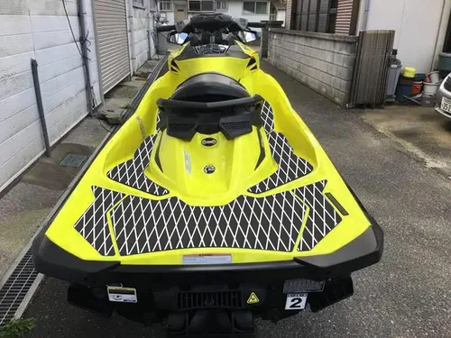 Miniatura 127 de Suelo de Barco de Espuma EVA Cubierta Marina Antideslizante Autoadhesivo para Lancha Motora Barco de Pesca RV Yate Kayak Piscina gris oscuro y azul.