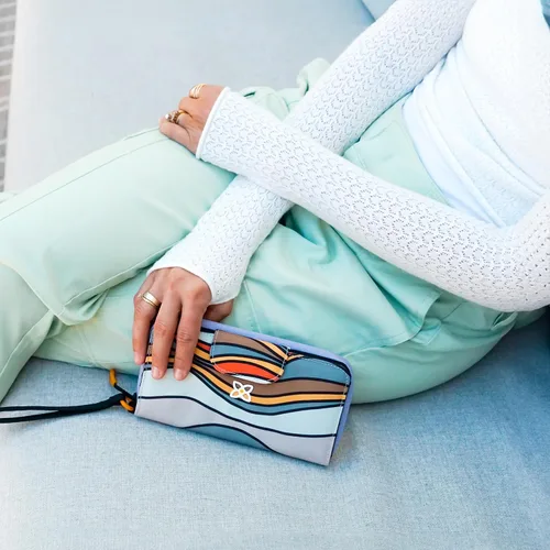 Miniatura 38 de Sherpani Tulum, cartera grande de nailon con cremallera alrededor, cartera con tarjetero organizador para mujer