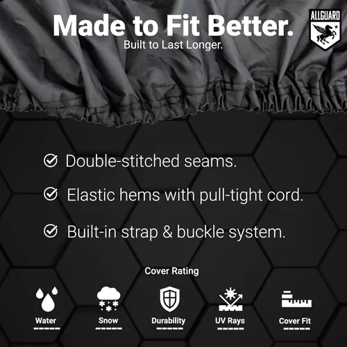 Miniatura 6 de AllGuard - Funda resistente a la intemperie Max UTV, poliéster de grado marino 600D resistente, protege de la lluvia, la nieve, el sol, los rayos UV