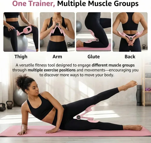 Miniatura 2 de Entrenador muscular de suelo pélvico con 3 modos inteligentes, diseño ajustable de 360°, ejercitador de muslos interiores Kegel con banda