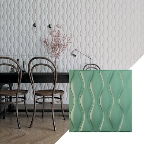 Miniatura 44 de Ekena Millwork WP20X20AIWH 19 5/8 pulgadas de ancho x 19 5/8 pulgadas de alto Ariel EnduraWall Decorativo 3D Panel de pared cubre 2.67 pies cuadrados