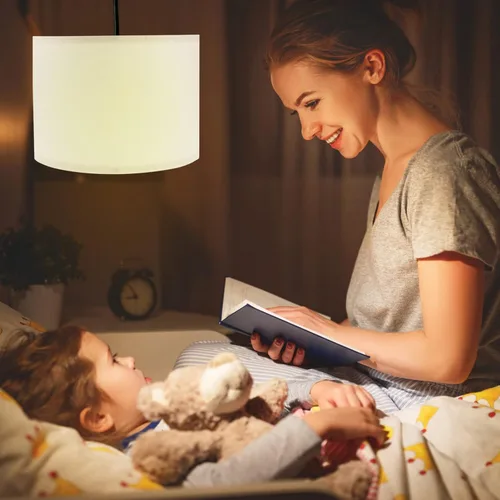 Miniatura 7 de Beaupretty Pantalla de la lámpara de la pantalla de la lámpara 2 unids mesa s lino cubierta de luz de repuesto tambor pantalla para lámpara de pie