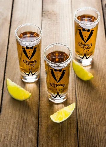 Miniatura 4 de Vasos de chupito de regalo para padrinos de boda de 8 a 2 onzas, incluye 1 equipo de novio 7, regalos de despedida de soltero de boda Tripulación