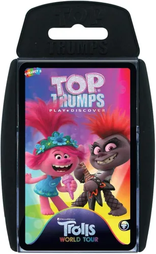 Top Trumps Juego de cartas Trolls 2 - Juegos familiares para niños y adultos - Juegos de aprendizaje - Juegos de cartas para niños 2 y más - Juegos