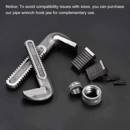 Miniatura 5 de HARFINGTON Tuerca de llave de tubo de 8", acero al carbono, diámetro interior de 0.551 in, 1 unidad