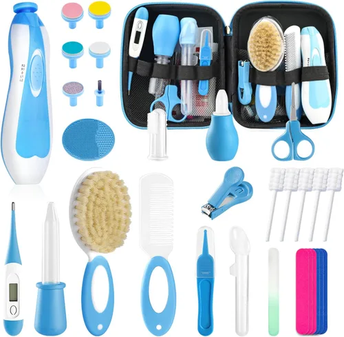 Miniatura 11 de Kit de cuidado y aseo para bebés recién nacidos, kit de cuidado de bebé de 31 piezas mejorado, kit de seguridad para recién nacidos, set de cuidado