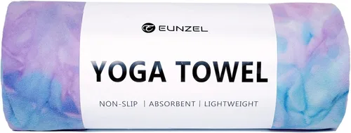 Miniatura 21 de Eunzel Toalla de yoga caliente antideslizante para esterilla de yoga, toalla de microfibra absorbente del sudor para yoga caliente, pilates y Morado