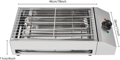 Miniatura 6 de Parrilla de barbacoa para interiores sin humo, parrilla eléctrica para interiores, 110 V 1800 W, parrilla eléctrica comercial Yakitori, parrilla