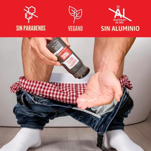 Miniatura 6 de HAPPY NUTS Desodorante en polvo Comfort para hombres: antirozaduras, sudor y control de olores para picazón deportista, sin aluminio, regalo