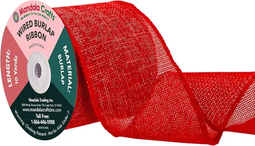 Miniatura 96 de Mandala Crafts Cinta de arpillera verde con alambre para corona, cinta de arpillera con alambre verde rústico de yute natural, 1 pulgada de ancho