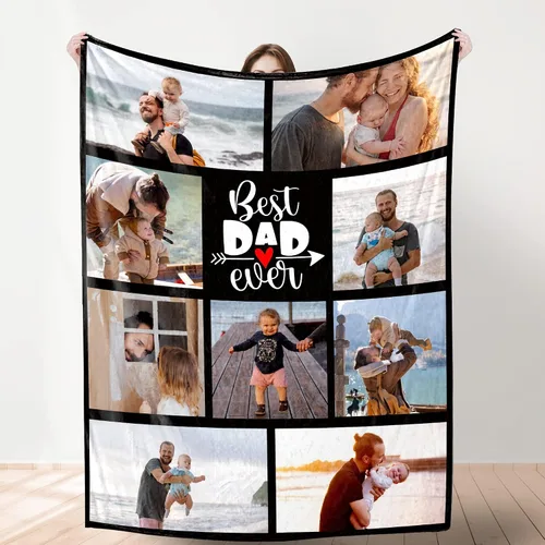 Miniatura 28 de Manta personalizada con foto, manta personalizada con imagen, regalos personalizados para pareja, mamá, papá, novia, novio, amigo, cumpleaños, 10