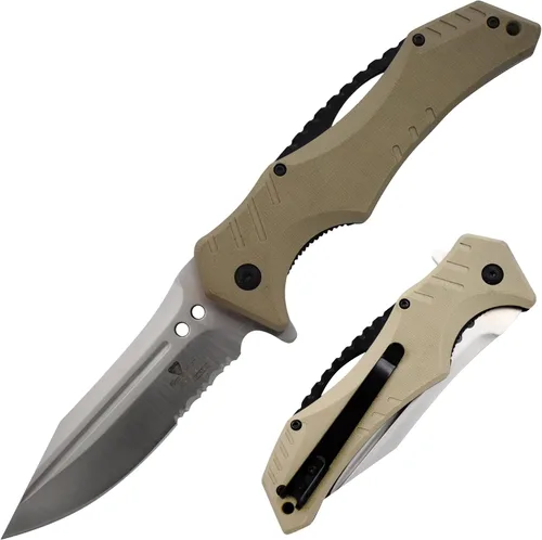 Miniatura 2 de Snake Eye Xtreme Collection Pivot Langford - Navaja plegable con rodamiento de bolas, con bloqueo de bolas, color marrón