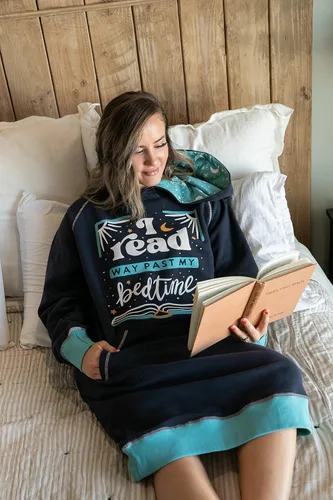 Miniatura 68 de Lazy One Sudadera con capucha de gran tamaño, ropa de dormir cómoda, vestido de suéter para mujer