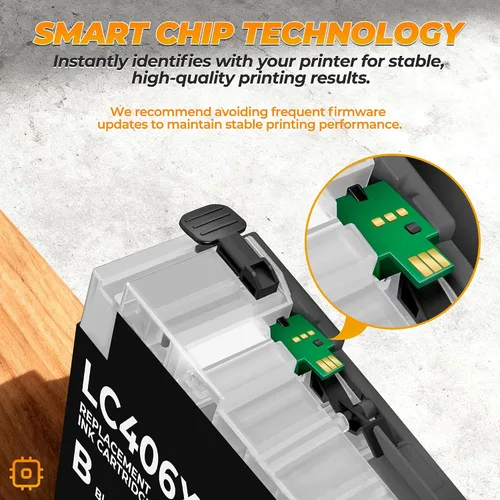 Miniatura 7 de LC406XL - Paquete de 4 cartuchos de tinta (21000 páginas) compatibles con MFC-J4335DW para Brother LC406XL LC406 para MFC-J4335DW, MFC-J4345DW