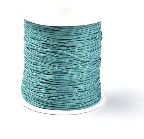 Miniatura 31 de Cordón de algodón encerado de 100 yardas, hilo de algodón trenzado naranja oscuro, cuerda de cuentas trenzada, cuerda para collar, pulsera, collar