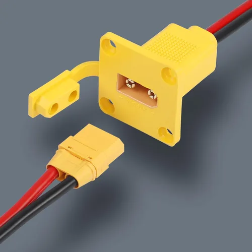 Miniatura 3 de CERRXIAN Cable de panel de montaje macho a hembra XT90 de 1 pie 10AWG XT90 macho con panel de salida a cable hembra para RC Lipo batería FPV Drone