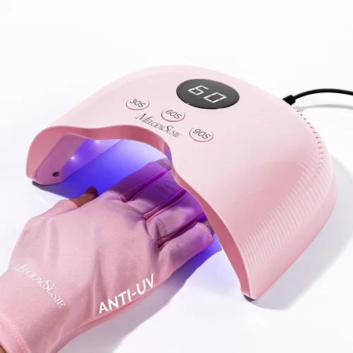 Miniatura 8 de MelodySusie Lámpara de uñas LED compacta con guantes UV, secadora de uñas P-PLUS30A con sensor inteligente que cura todos los geles, especialmente