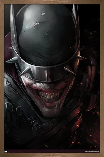 Miniatura 15 de Trends International DC Comics The Batman Who Laughs - Póster de pared de cara, 14.725 x 22.375 pulgadas, versión enmarcada de madera de granero