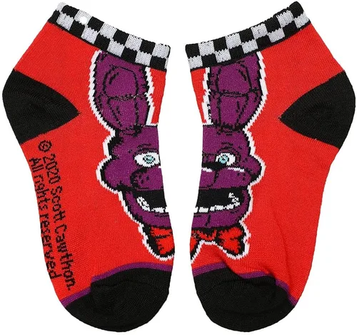 Miniatura 7 de Five Nights at Freddys Horror Video Game Youth Paquete de 5 calcetines tobilleros, Multi colorido
