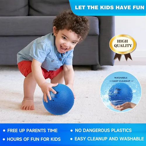 Miniatura 5 de GSE Games & Sports Expert Pelotas inflables para parque infantil, kickball, pelota de Dodge con rebote, balonmano. Ideal para 4 juegos de pelota