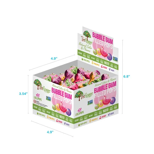 Miniatura 5 de Tree Hugger Caja de exhibición de burbujas con relleno de chicle, ideal para una gran diversión, 48