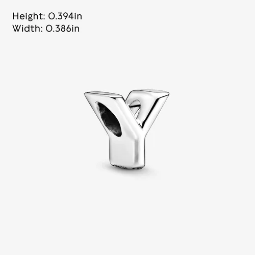 Miniatura 115 de Colgante de plata de ley 925 con letra PANDORA