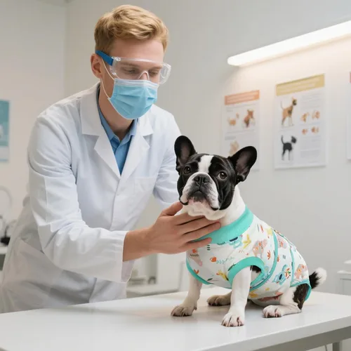 Miniatura 6 de Kuoser - Traje de recuperación posterior a la cirugía para perros y gatos, camisa profesional y vendaje de heridas abdominales, reemplaza collar