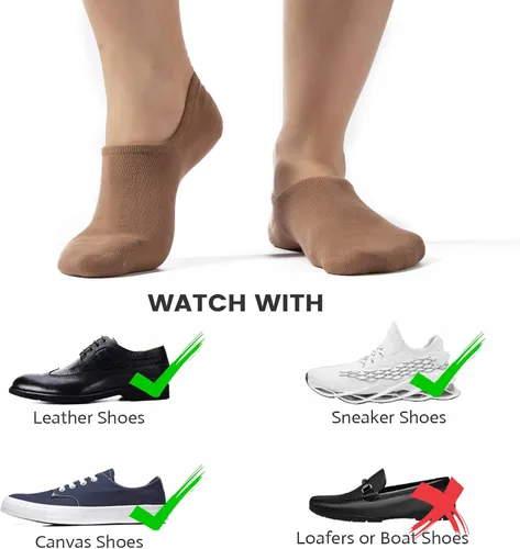 Miniatura 3 de IDEGG - Calcetines deportivos de algodón de corte bajo con agarre antideslizante para hombres