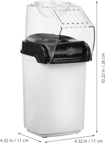 Miniatura 2 de BESPORTBLE Máquina eléctrica de palomitas de maíz de aire caliente para fiesta en casa, máquina de palomitas de maíz saludable con taza medidora