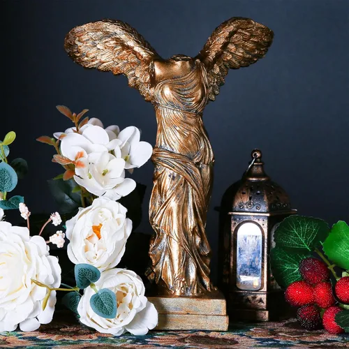 Regalo decorativo de estatua de la victoria de samotracia, mitología griega y romana, diosa clásica, decoración de interiores para el hogar y la