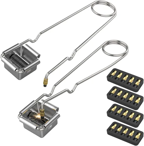 Encendedor de chispas de pedernal individual, 2 encendedores de soplete de pedernal con 20 repuestos de pedernal adicionales, para soldadura,