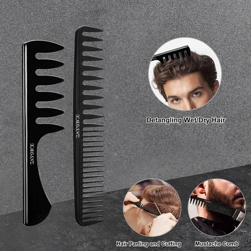 Miniatura 6 de Peine de pelo para hombre, cepillo de rodillo Quiff para añadir volumen, cepillo de textura de cepillo de ventilación para hombre, diseño de dientes