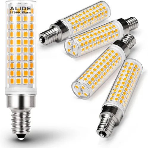 Miniatura 10 de ALIDE Bombillas LED de repuesto E12 de 75 W para candelabros C7, 2700 K, blanco cálido, 800 lm, T6, 7.5 W, bombillas LED E12 para lámpara colgante