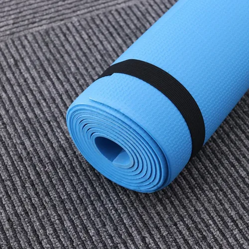 Miniatura 7 de TOYANDONA Esterilla de yoga portátil de EVA azul antideslizante para ejercicio aeróbico caliente Yoga ligero soporte acolchado para articulaciones