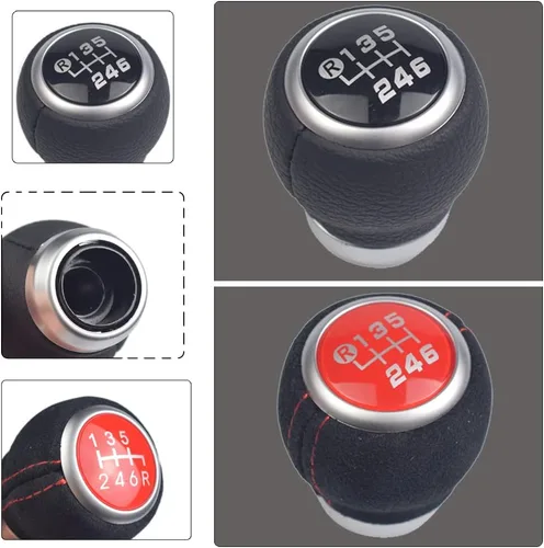 Miniatura 6 de Palanca de cambios de cuero de 6 velocidades con estilo para Subaru Impreza WRX STI 2009 2010 2011 2012 2013 2014 2015 2016 2017 2018