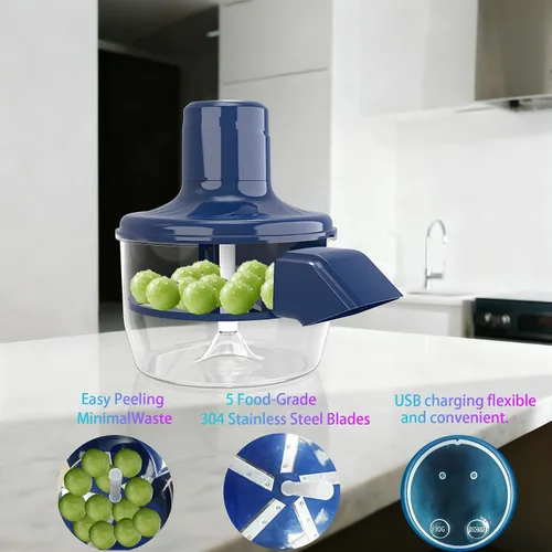 Miniatura 3 de Máquina automática de pelado de uvas, máquina eléctrica de pelado para uvas, pelador automático de ajo y tomate cherry, herramienta removedora