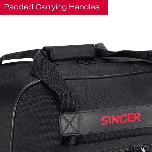 Miniatura 7 de SINGER Estuche para transportar máquina, negro, estuche espacioso que se adapta a la mayoría de las máquinas de coser estándar y serger