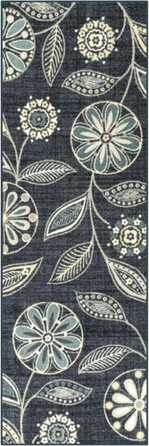 Miniatura 45 de Maples Rugs Reggie - Alfombra de pasillo floral, fabricada en Estados Unidos, lavable, antideslizante, alfombra de interior para cocina, pasillo