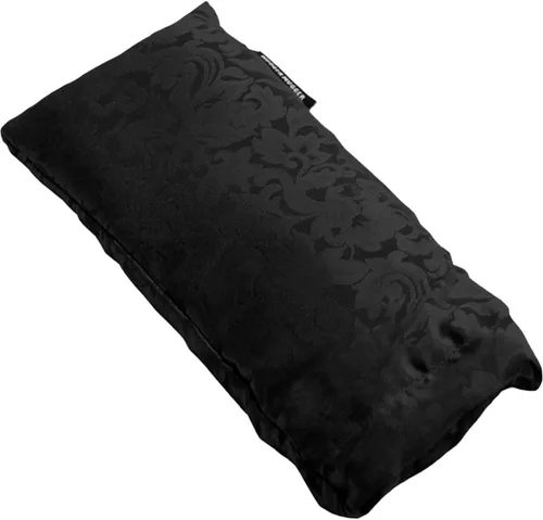 Hugger Mugger Almohada de ojos de seda con relleno de linaza, relleno de linaza orgánica, relajación sin olor, peso ligero, frío en el congelador,