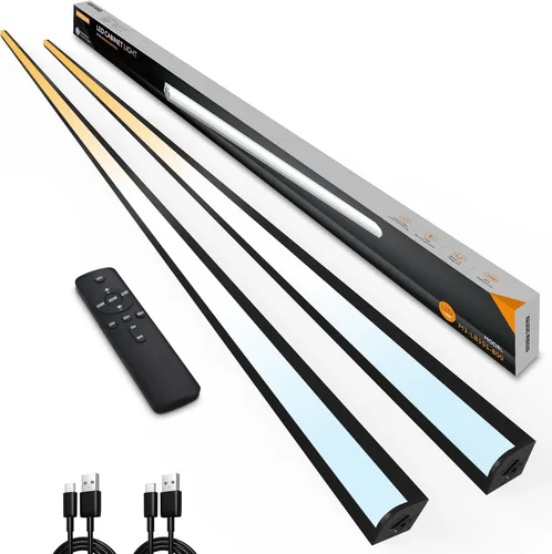 Miniatura 17 de Luces debajo del gabinete con control remoto, luces de clóset magnéticas y regulables, luz de tienda LED inalámbrica recargable por USB, luces