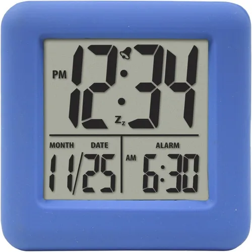 Miniatura 2 de Equity by La Crosse 70905 Reloj despertador con visualización LCD, azul, cuadrado