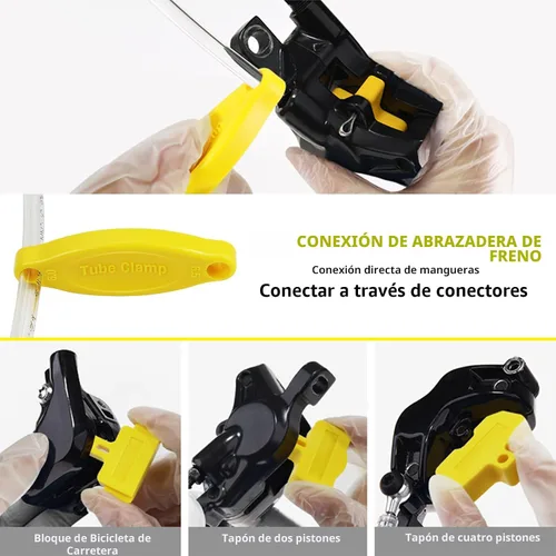Miniatura 7 de Kit de purga de frenos para Shimano, TEKTRO, TRP Frenos de disco hidráulicos, kit de purga de líquido de frenos con aceite mineral de 6.1 fl oz