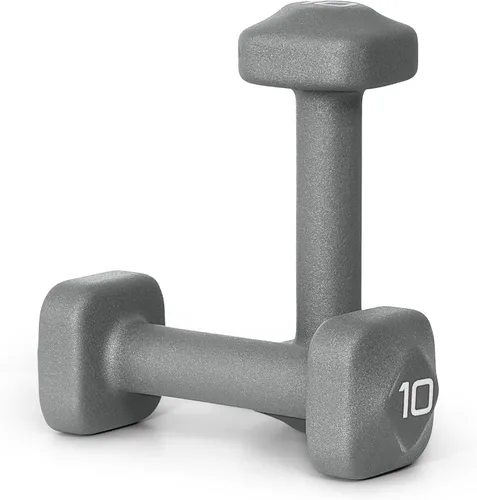 Miniatura 35 de Tone Fitness Pares de Mancuernas de Pesas de Neopreno con Cabeza Cuadrada Antirrodamiento Múltiples Opciones Azul