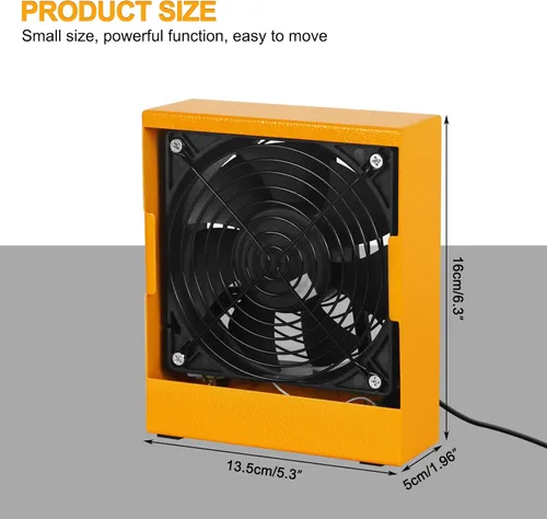 Miniatura 4 de Extractor de humos de soldadura, removedor de humos, absorbente de prevención de humo, ventilador de soldadura de 12 V, ventilador de trabajo