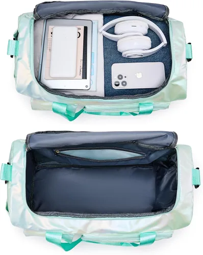 Miniatura 23 de Pequeña bolsa de gimnasio para mujer, bolsa de viaje con compartimento para zapatos