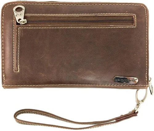 Miniatura 6 de Montana West Cartera de muñeca para mujer 2 en 1 de piel auténtica con cierre de cremallera