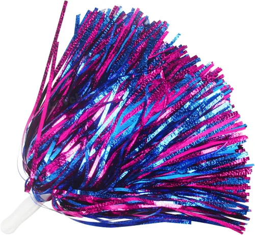 Miniatura 13 de Lovecheer 12/24 Piezas de Pompones Metálicos Pompones de Animadora Espumosos Brillantes con Mango Espíritu de Equipo Deportivo para Baile y Rosa
