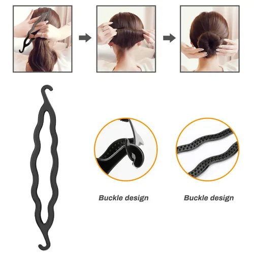 Miniatura 3 de Juego de peinado de cabello, accesorios para trenzar bricolaje, herramienta mágica de trenzado de cabello en espiral rápido para mujeres y niñas
