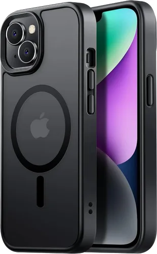Miniatura 92 de Tigowos Magnetic Guardian - Funda diseñada para iPhone 11 Pro [probada en caídas de grado de 10 pies y compatible con MagSafe] Funda delgada Negro
