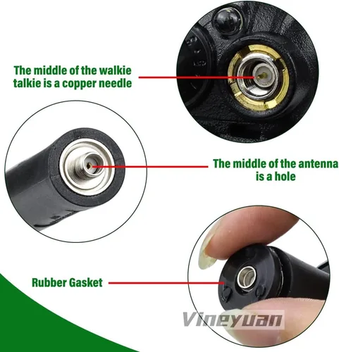 Miniatura 4 de Antena táctica CS plegable 27.6 in/27.56 pulgadas SMA-hembra doble banda VHF UHF 136/520Mhz para Kenwood BaoFeng UV-5R UV-82 BF-888S Retevis H777